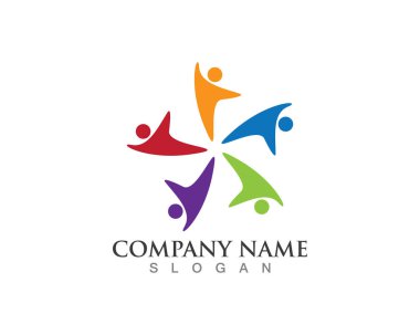 Topluluk insanların bakım logo ve sembolleri
