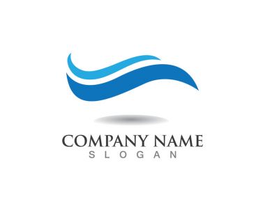 Deniz veya okyanus dalgaları, mavi su, sıçrama ve fırtına, vektör illüstrasyon