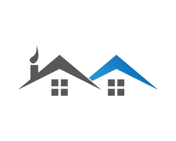 Casa edificios logotipo iconos plantilla — Vector de stock