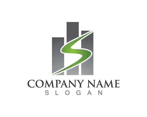 Entreprise lettre S logo design vecteur — Image vectorielle