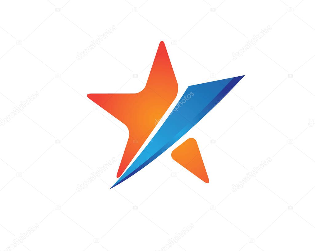 Star falcon Logo Template vector icon