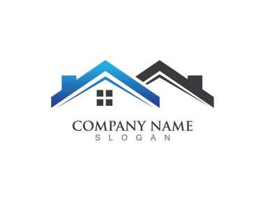 Emlak ve ev binaları logo simgeleri şablonu