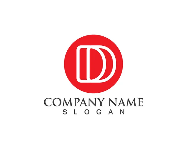 DD letras logotipo e símbolos — Vetor de Stock