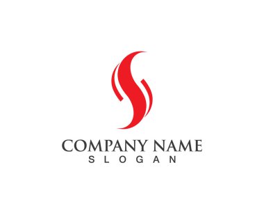 S harfli şirket logosu tasarım vektörü