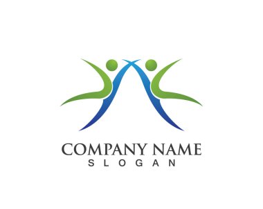 Başarı insanların bakım yaşam logo ve sembolleri şablonu