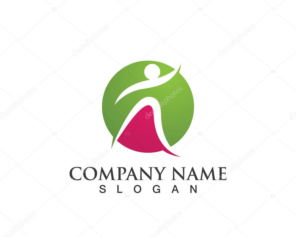 Success people care life logo and symbols template