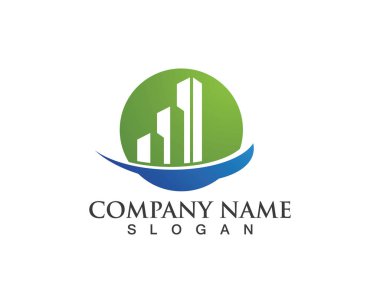 İş finans logosu - vektör konsepti çizimi