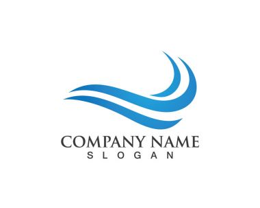 Deniz veya okyanus dalgaları, mavi su, sıçrama ve fırtına, vektör illüstrasyon