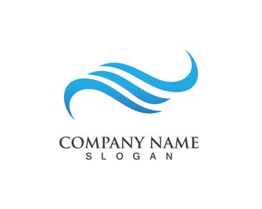 Deniz veya okyanus dalgaları, mavi su, sıçrama ve fırtına, vektör illüstrasyon