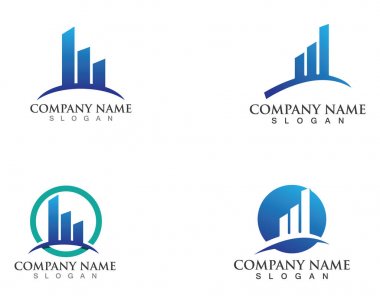 İş finans logosu - vektör konsepti çizimi