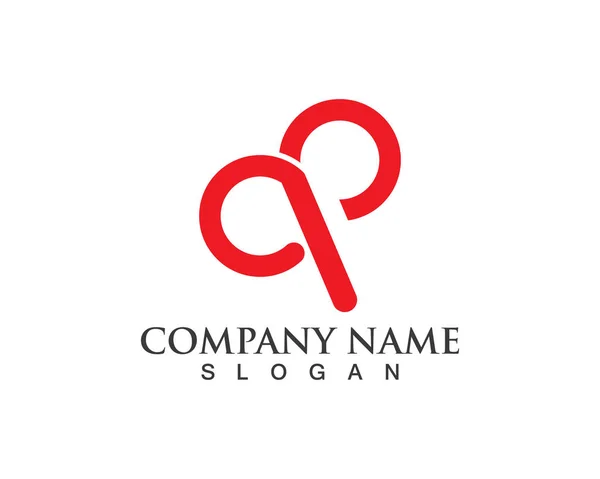 Business corporate letter P logo ontwerp vector — Stockvector