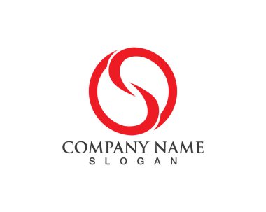 S harfli şirket logosu tasarım vektörü