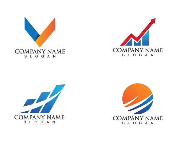 Logo de finanzas empresariales - ilustración del concepto vectorial — Vector de stock