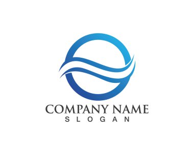 Deniz veya okyanus dalgaları, mavi su, sıçrama ve fırtına, vektör illüstrasyon