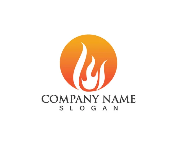 Feuer Flamme Natur Logo und Symbole Symbole Vorlage — Stockvektor