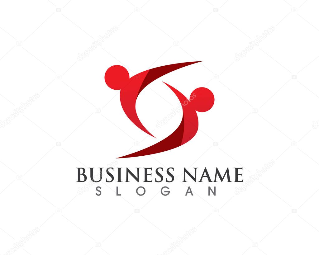 People care success health life logo template icons
