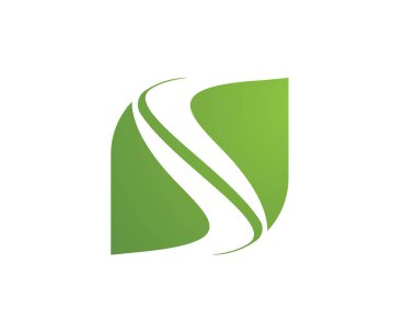 Vektör yeşil doğa logosu ve sembol bırakıyor