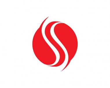 S harfli şirket logosu tasarım vektörü