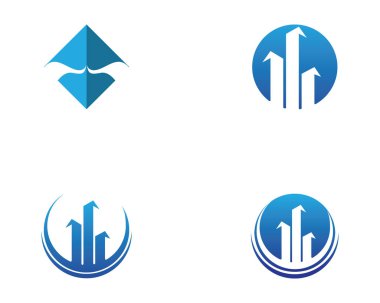 İş finans logosu - vektör konsepti çizimi