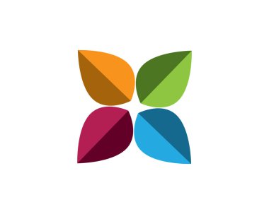 Vektör yeşil doğa logosu ve sembol bırakıyor