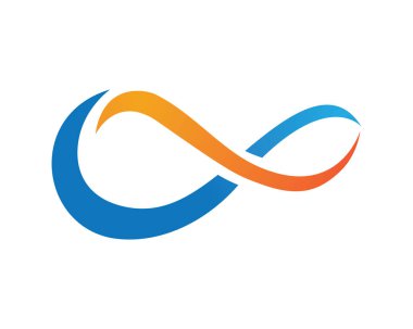 Sonsuzluk logosu ve sembol şablonu