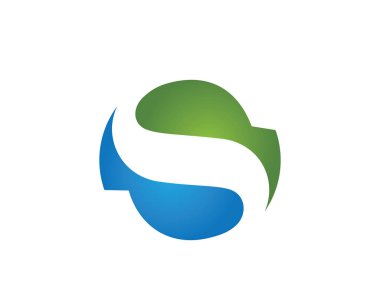 S harfli şirket logosu tasarım vektörü