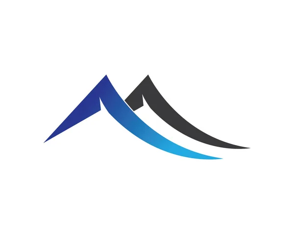 Montaña naturaleza paisaje logotipo y símbolos iconos plantilla — Vector de stock
