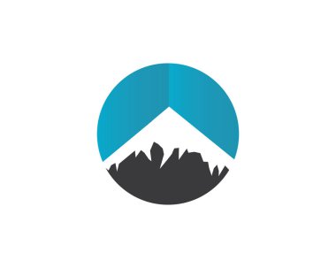 Dağ manzarası logosu ve simgeler şablonu