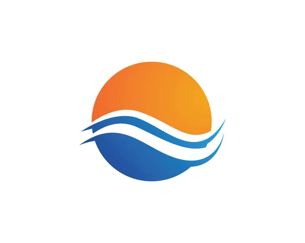 Ondas logotipo da praia e símbolos — Vetor de Stock