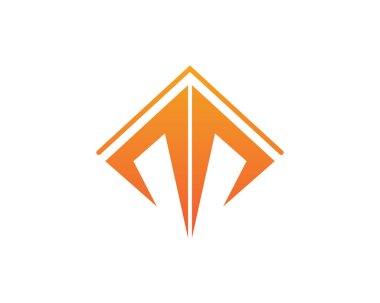 Sihirli mızrak logosu ve semboller şablon vektörü