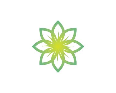 Vektör yeşil doğa logosu ve sembol bırakıyor