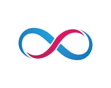 Sonsuzluk logosu ve sembol şablonu