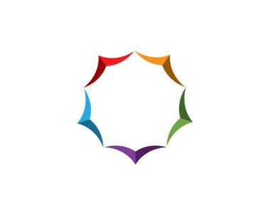 Kırmızı ve Mavi Yıldız Şahin Logo Şablon vektör simgesi