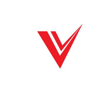 V harfler iş logo ve sembolleri şablonu