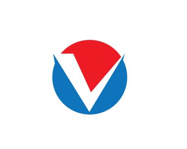 V harfler iş logo ve sembolleri şablonu