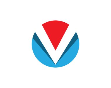 V harfler iş logo ve sembolleri şablonu