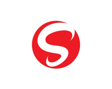 S harfli şirket logosu tasarım vektörü