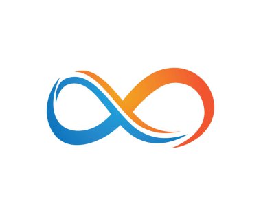 Sonsuzluk logosu ve sembol şablonu