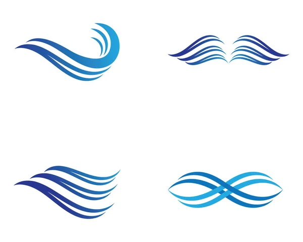 Ondas logotipo da praia e símbolos —  Vetores de Stock