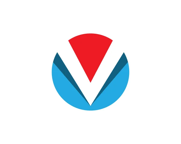 V. céges logó betűk és szimbólumok sablon — Stock Vector
