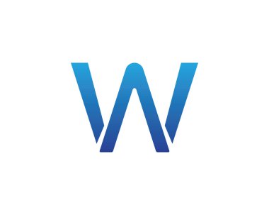 W Harfi Logo İş Şablonu Vektör simgesi