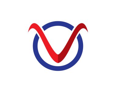 V harfler iş logo ve sembolleri şablonu