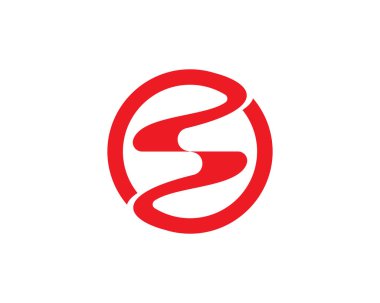 S harfli şirket logosu tasarım vektörü