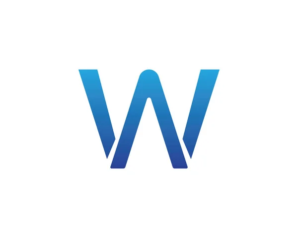 W Літера Логотип Бізнес шаблон Векторна піктограма — стоковий вектор