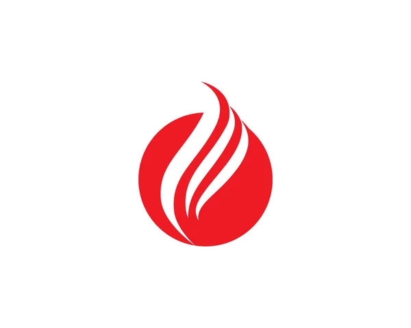 Fiamma fuoco natura logo e simboli icone modello — Vettoriale Stock