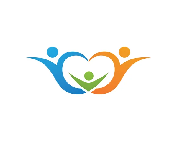 Community People Care-logotypen och symbolmallen — Stock vektor