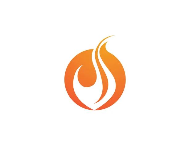 Tűz láng természet logó és szimbólumok ikonok sablon — Stock Vector