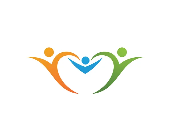 Community People Care-logotypen och symbolmallen — Stock vektor