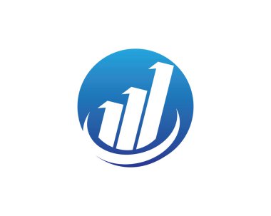 İş finans logosu - vektör konsepti çizimi