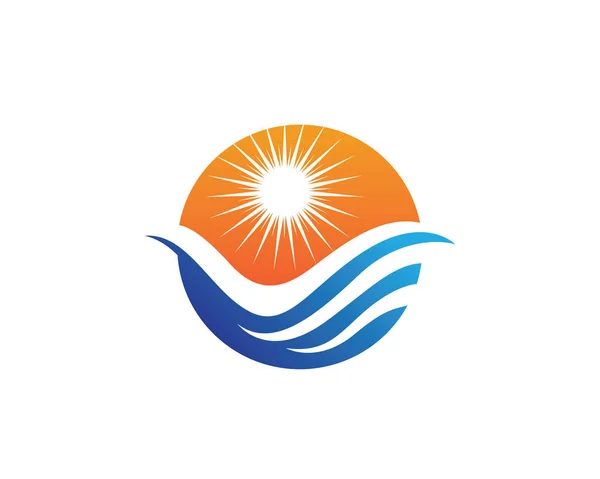 Waves beach logotyp och symboler — Stock vektor